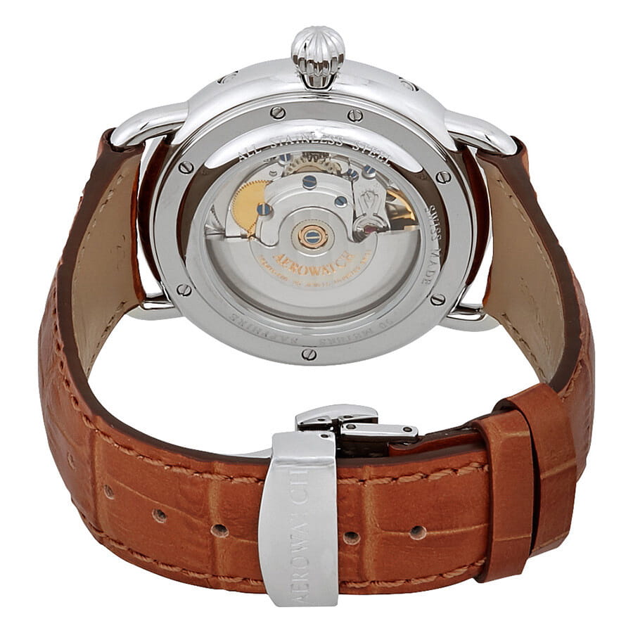 Aerowatch Aerowatch 1942 75970 AA02,  швейцария мужские часы на браслете кожаный боковой вид